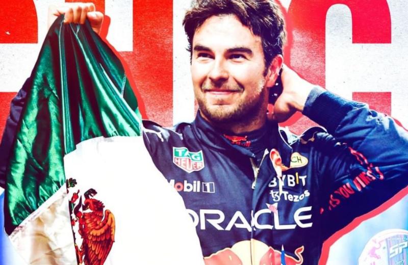 Felicidades Checo Pérez gana el segundo lugar en el podio del Gran