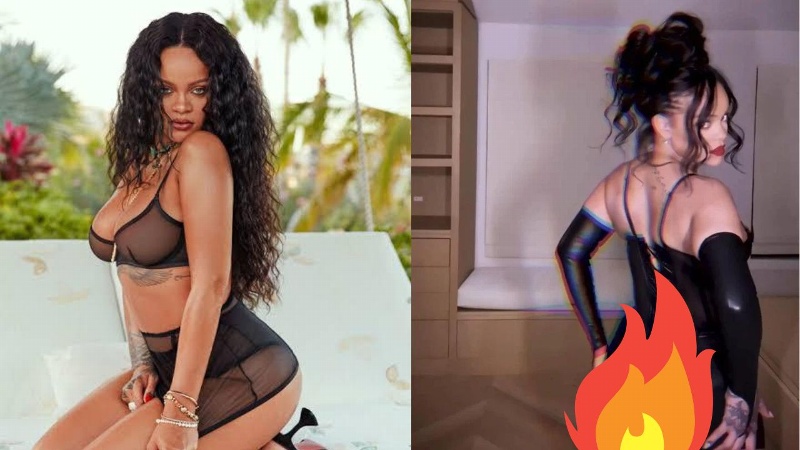 Rihanna reaparece en diminuta lenceria donde enseña toda la retaguardia