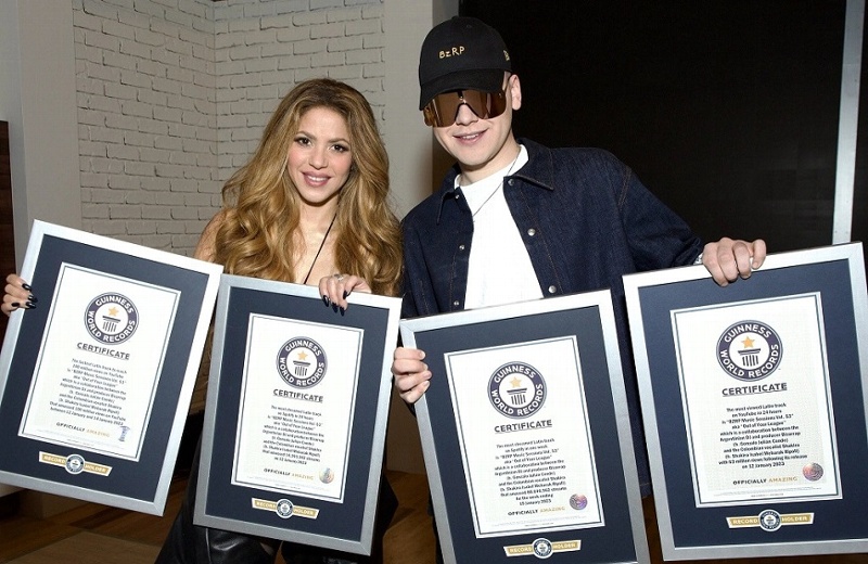 Shakira y Bizarrap obtienen Récords Guinness gracias a Sesión 53