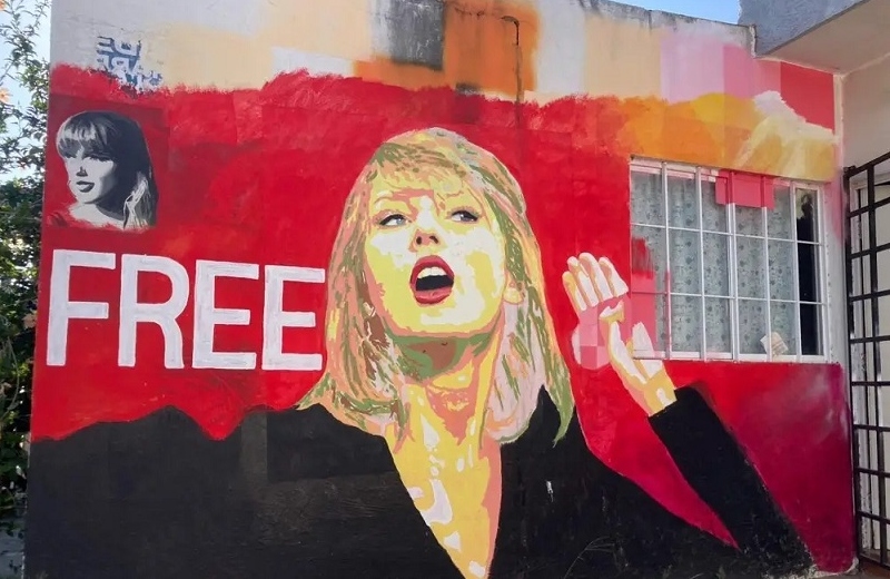 Impacta en Veracruz mural de Taylor Swift 