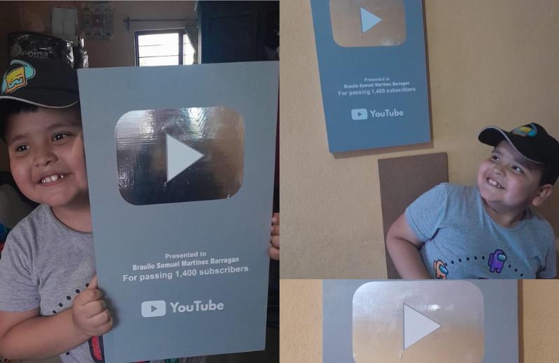 ‘Súper Papá’  crea placa de YouTube a su hijo para hacerlo feliz