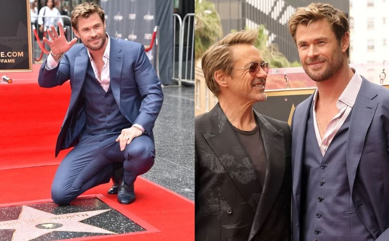 Así recibió Chris Hemsworth su estrella en el Paseo de la Fama en Hollywood (+Video)