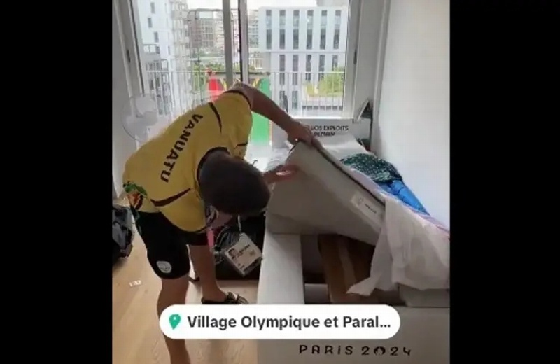 Camas de la Villa Olímpica de París ¡son de cartón! (+video)