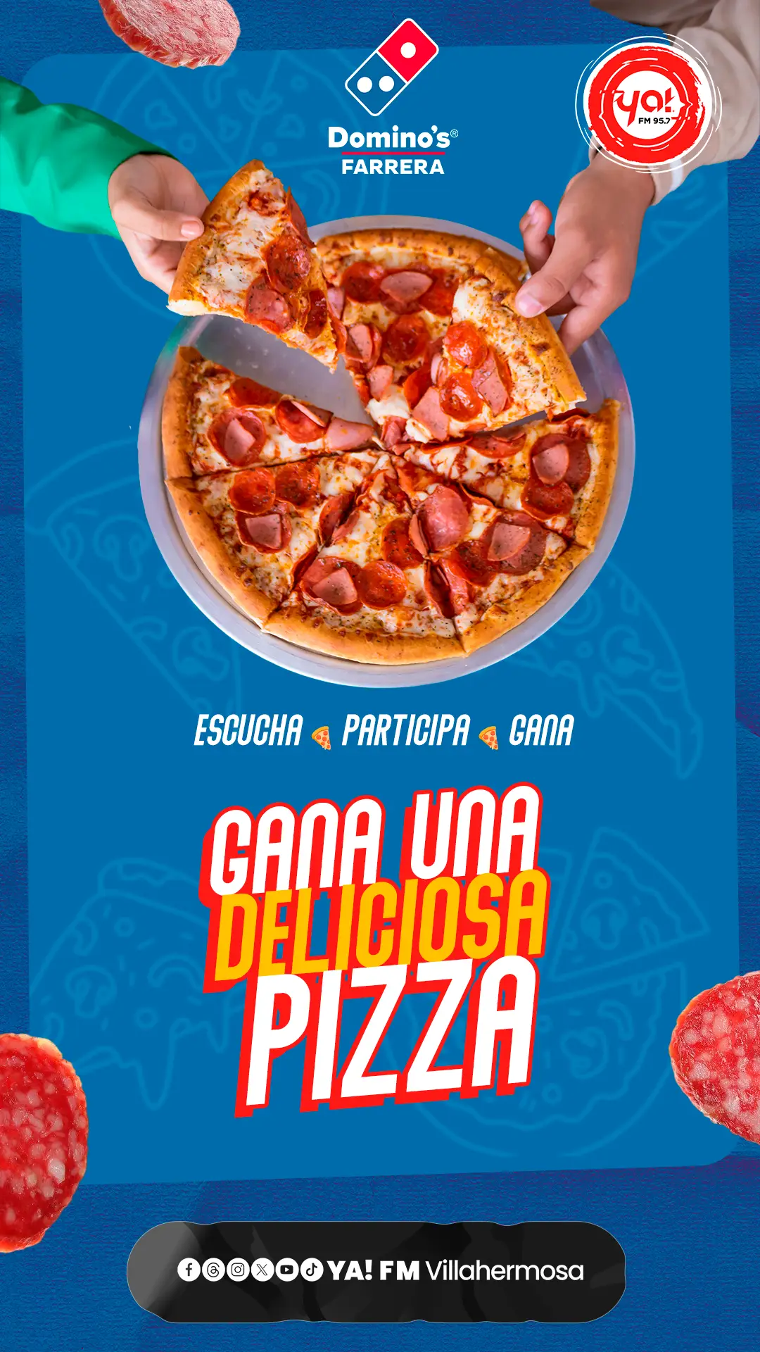 Pizza con Dominos Farrera