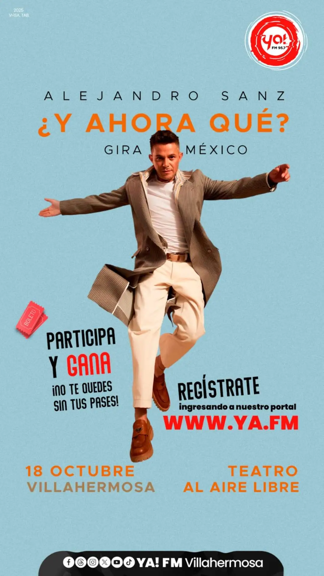 Ya! FM Me lleva al concierto de Alejandro Sanz