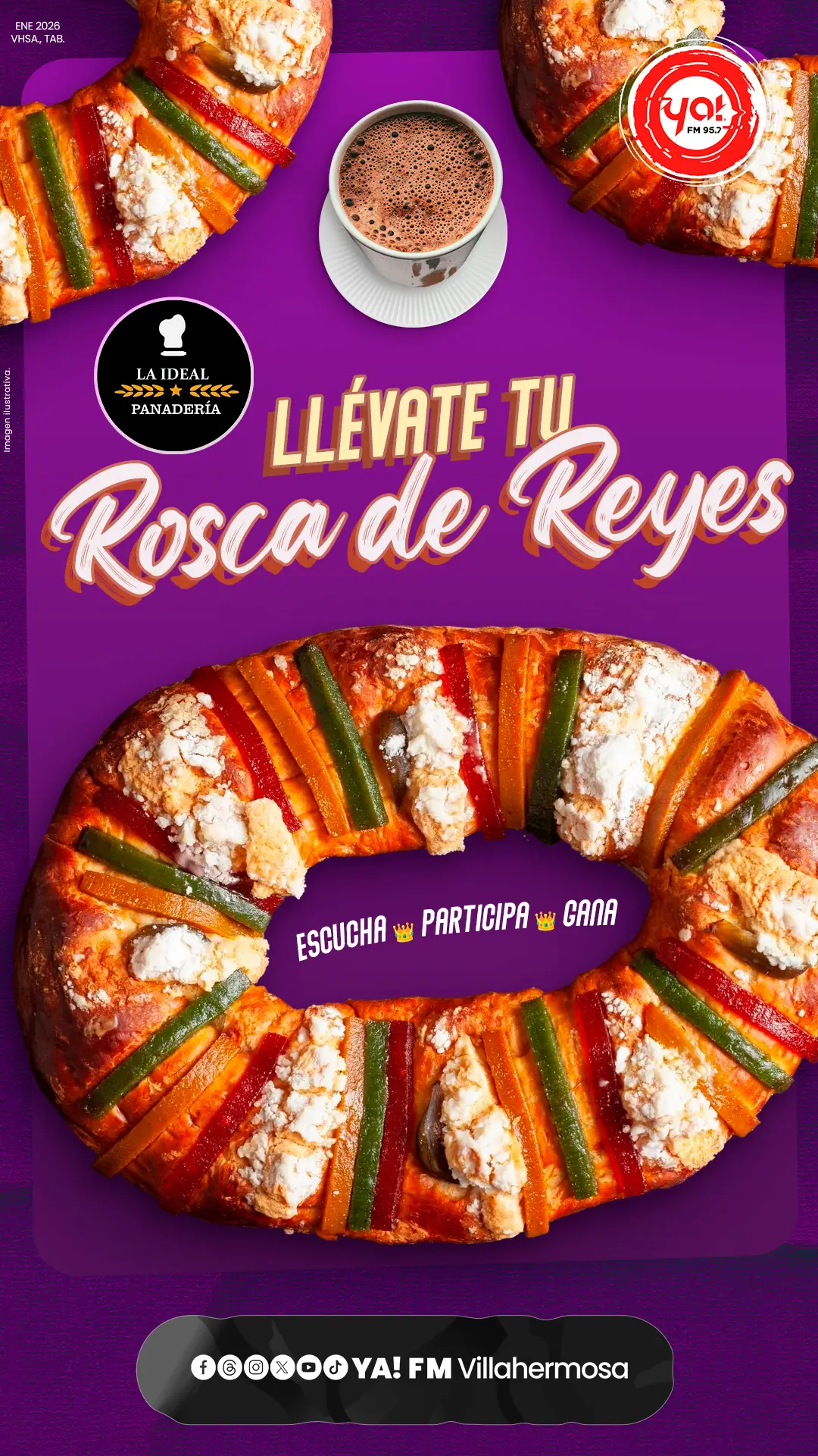 Llegó: La Rosca de Reyes Ideal con Ya! FM