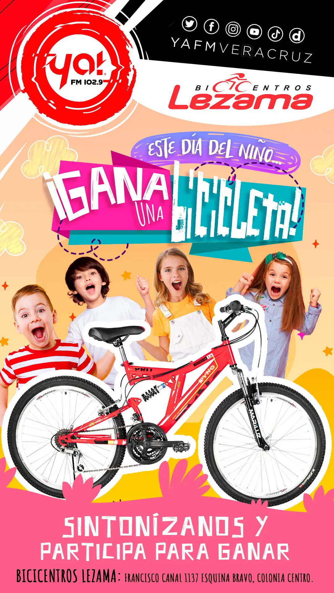 YA!FM Y BICICENTROS LEZAMA TE REGALAN UNA BICICLETA