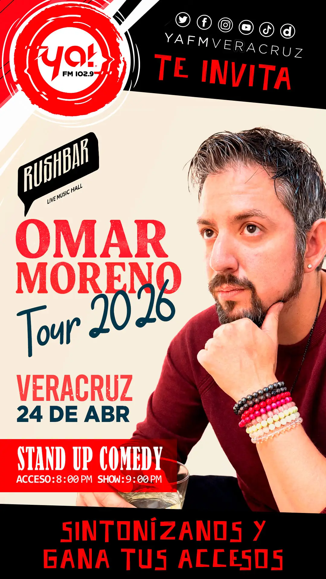 STANDUP OMAR MORENO EN RUSH BAR