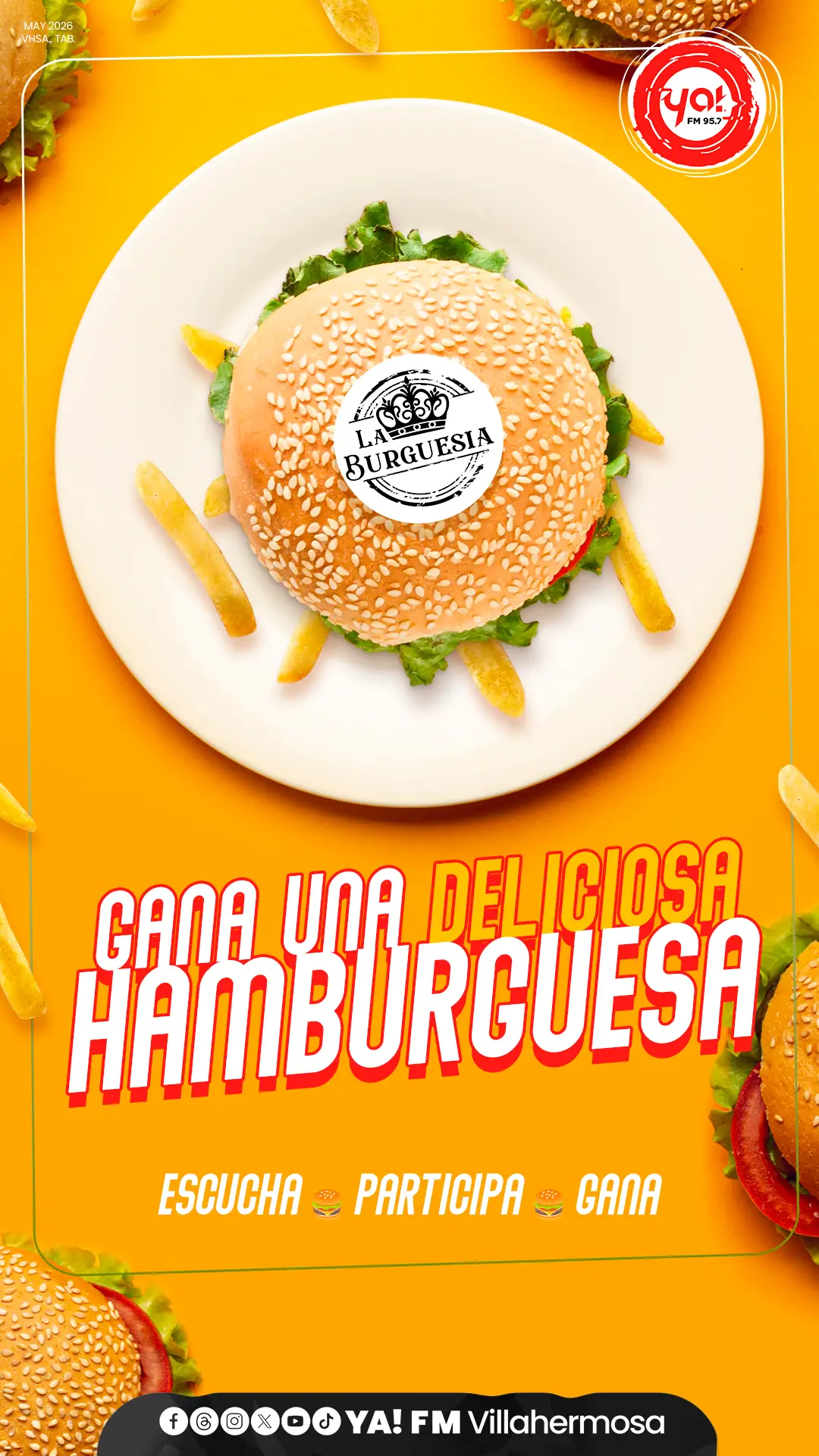 Día de la Hamburguesa con Ya! FM 