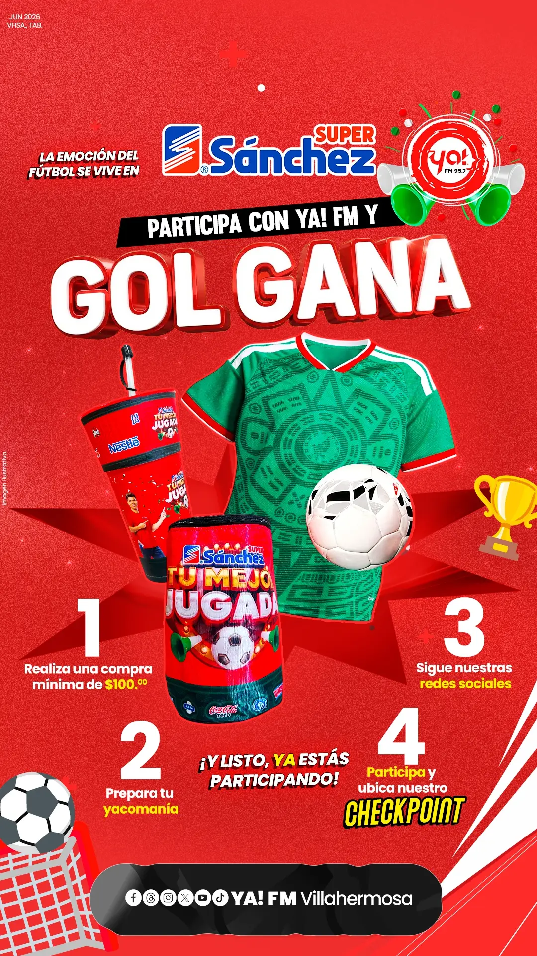 "Gol Gana" con Super Sánchez y Ya! FM 