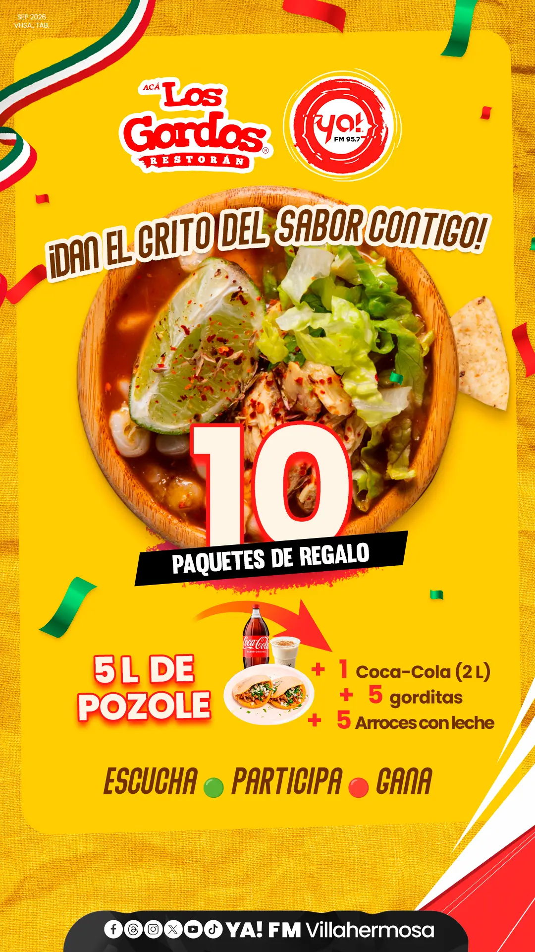 Viva México con Ya FM y acá los gordos
