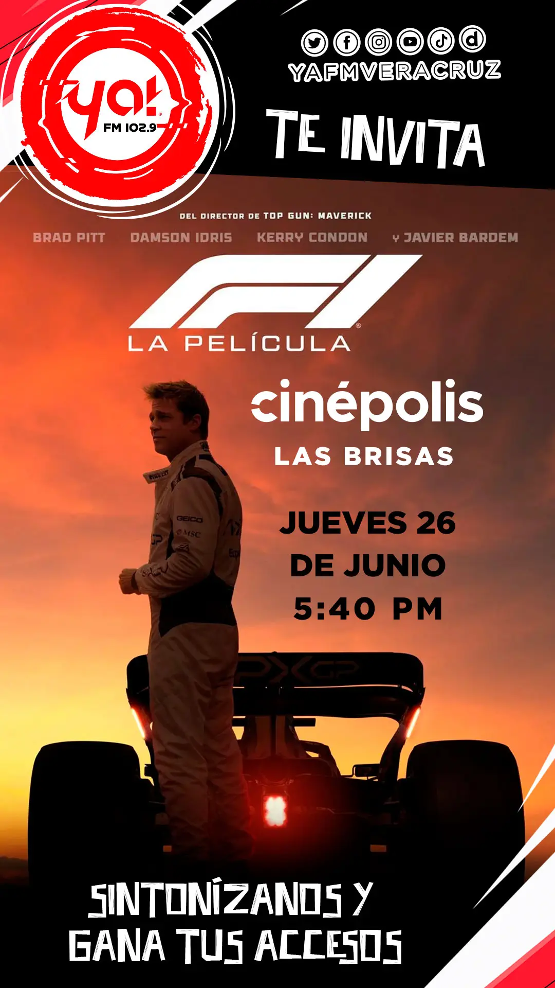 Premier Película F1 con Brad Pitt