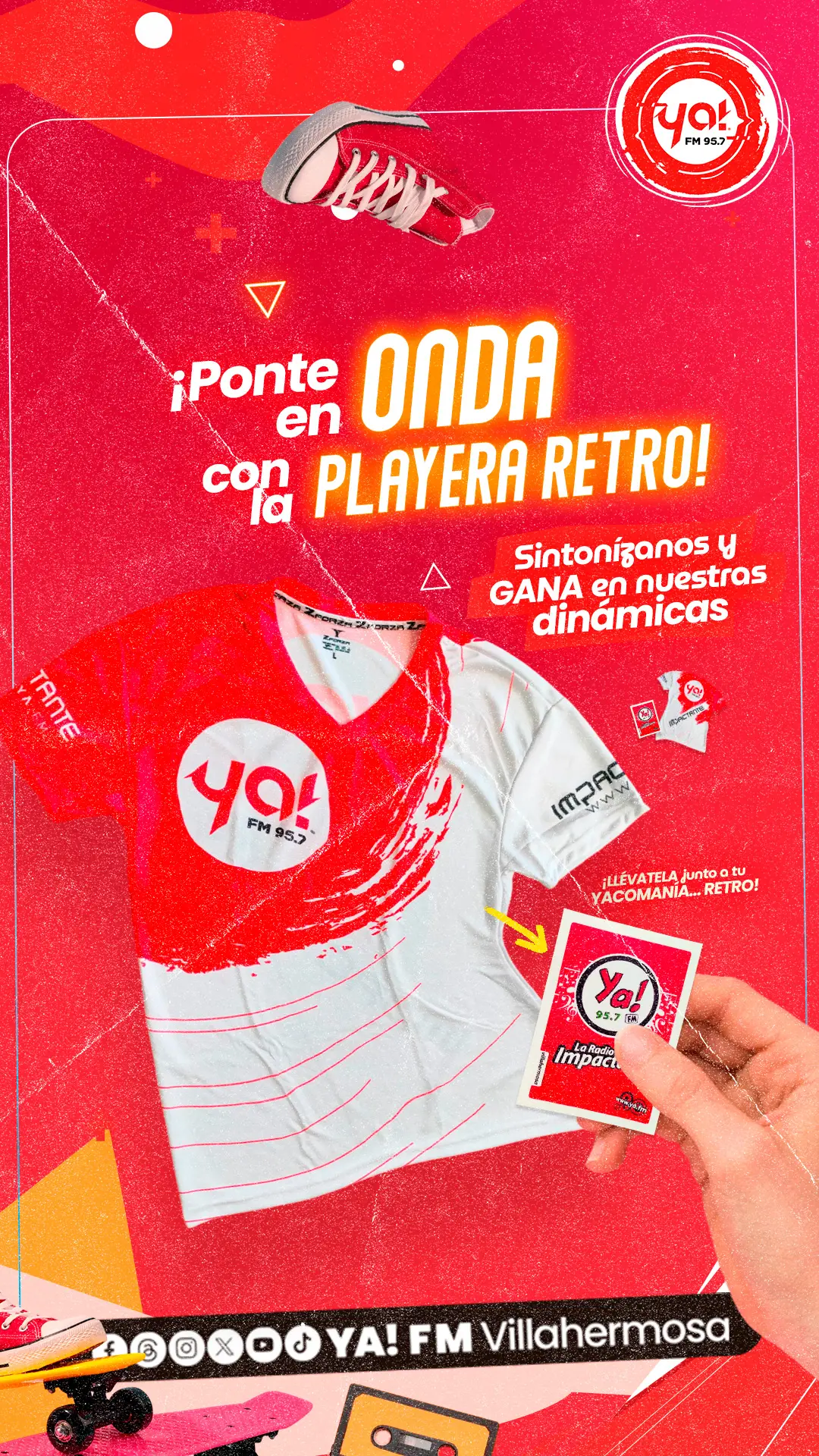 PlaYera y Yacomania Retro de Ya! FM Villa