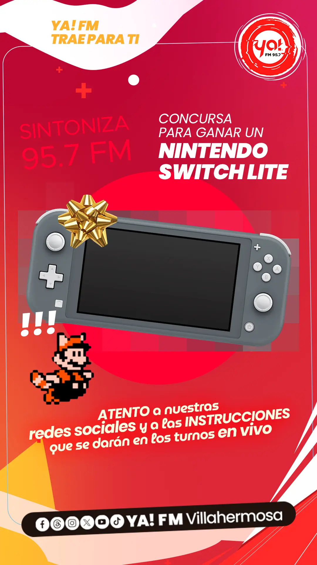Switch Lite con Ya! FM